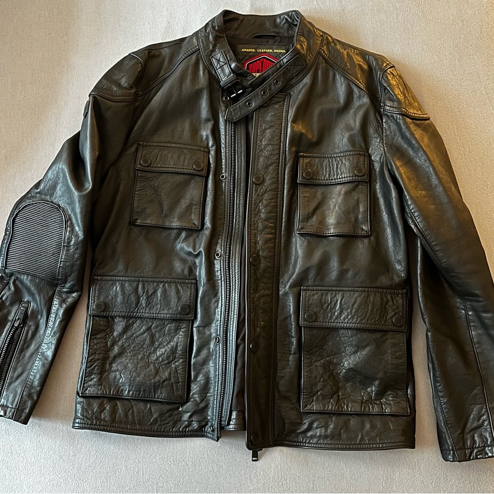 Superdry Roto Leather Jacket.